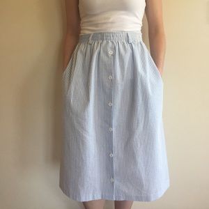 Southern Lady Stripped Button Down Skirt Made in USA